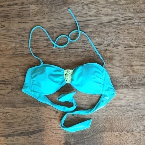 AERIE Bikini Top Bohemian Bandeau Crochet Medium - Picture 1 of 4